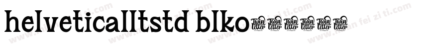 helveticalltstd blko字体转换